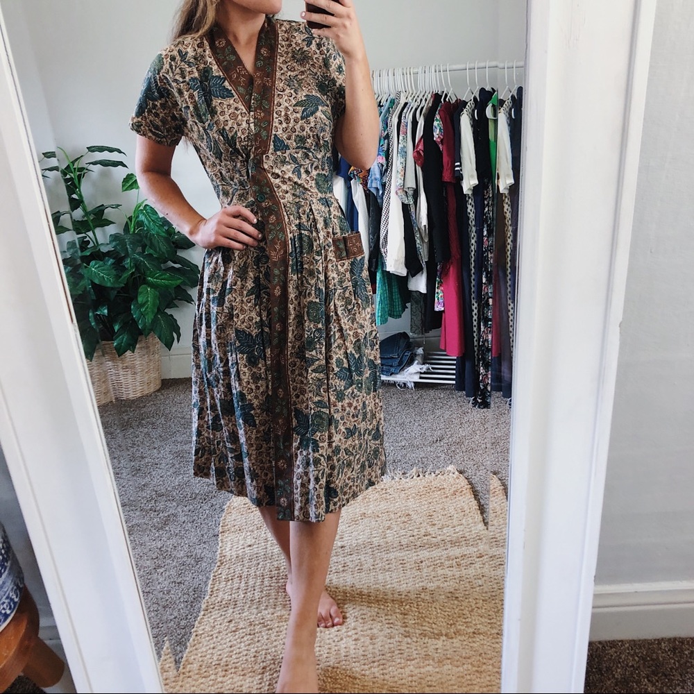Vintage • 50s Cotton Wrap Dress